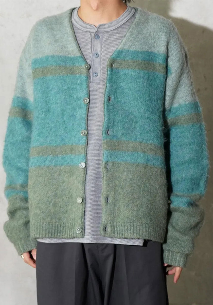 TOWNCRAFT タウンクラフト | MOHAIR SHAGGY JACQUARD CARDIGAN [BORDER]