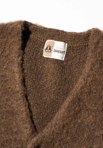 TOWNCRAFT タウンクラフト | MOHAIR SHAGGY CARDIGAN [BROWN]