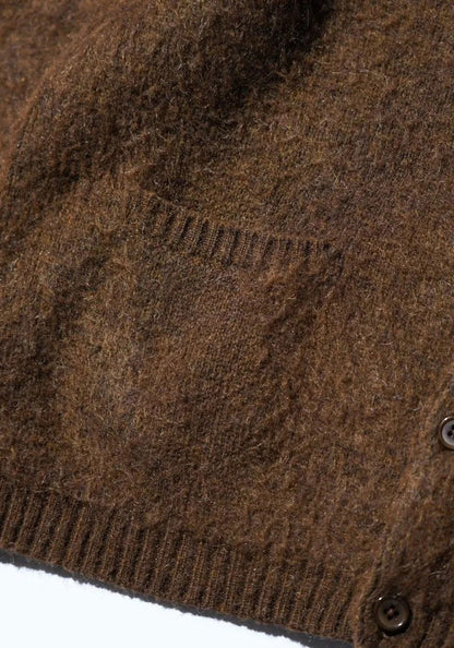 TOWNCRAFT タウンクラフト | MOHAIR SHAGGY CARDIGAN [BROWN]