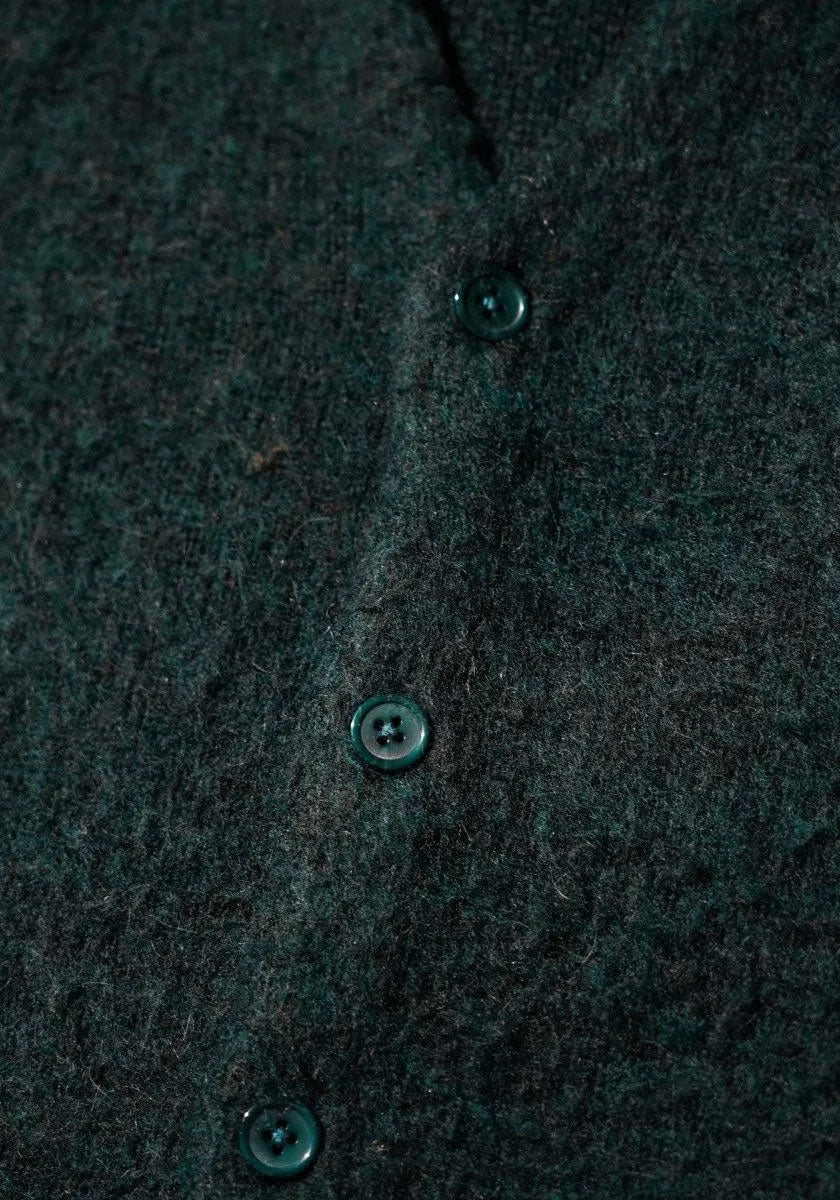 TOWNCRAFT タウンクラフト | MOHAIR SHAGGY CARDIGAN [GREEN]