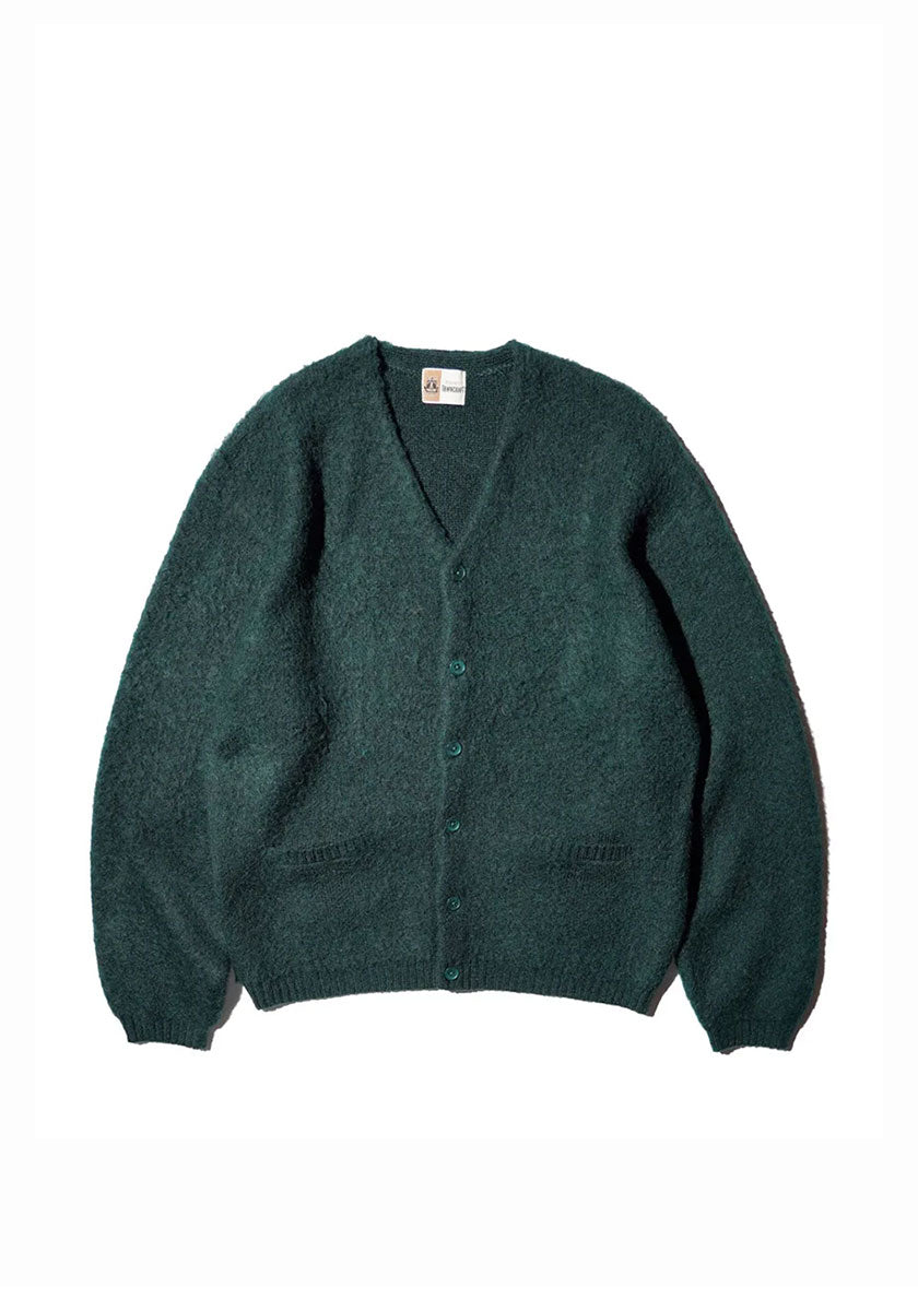 TOWNCRAFT タウンクラフト | MOHAIR SHAGGY CARDIGAN [GREEN]