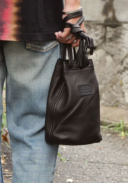 Nasngwam×EARLY MORNING | DEARSKIN WHISKY BAG / 鹿革ミニバッグ