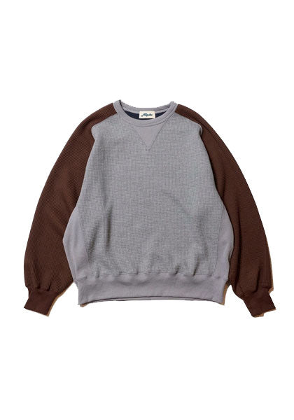 Nasngwam × IMPRESTORE | GOKU WARM FLEECE F.CREW カラー:GRAY×BROWN