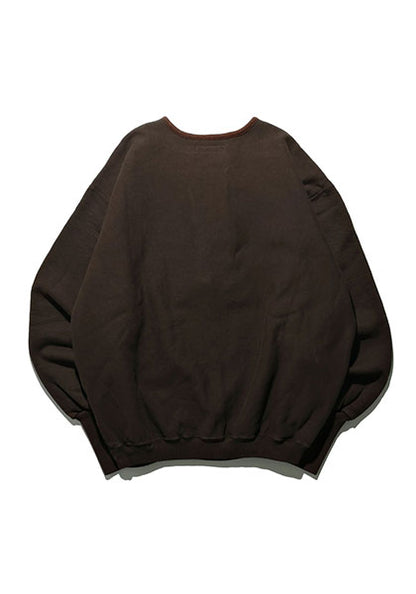 GYPSY&SONS ジプシーアンドサンズ | 80 CLASSIC HENRY 80 クラシック ヘンリーネック スウェット カラー：ブラウンチャコール