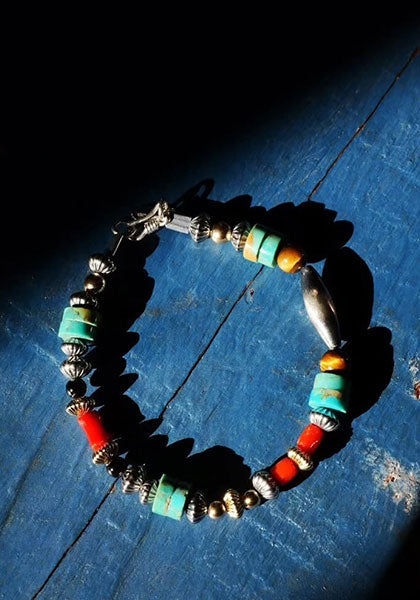 Nasngwam.×Bright Special bracelet Turquoise Mix 19cm