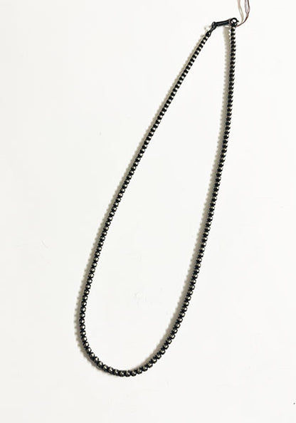 Indian Jewelry (インディアン ジュエリー) ナバホパールネックレス 燻 3mm 45cm