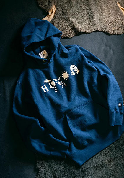 TACOMA FUJI RECORDS タコマフジレコード | HUNTING DOG HOODIE designed by Jerry UKAI カラー：NAVY