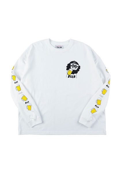 CHI-BEE BEER ロンT カラー：WHITE