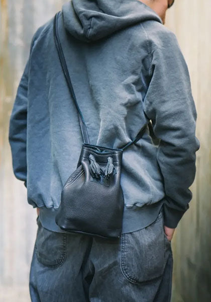 Nasngwam×EARLY MORNING | DEARSKIN WHISKY BAG / 鹿革ミニバッグ