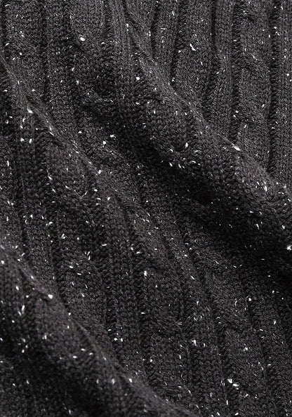 QUOLT クオルト | CABLE-NEPPY KNIT カラー：CHARCOAL-BLACK