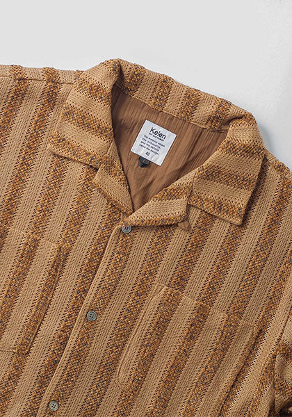 KELEN ケレン | LACE KNIT SHIRT カラー : BROWN