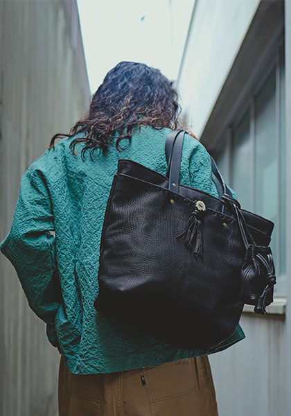 Nasngwam×EARLY MORNING ナスングワム×アーリーモーニング | DEARSKIN LARGE TOTE BAG カラー : BLACK