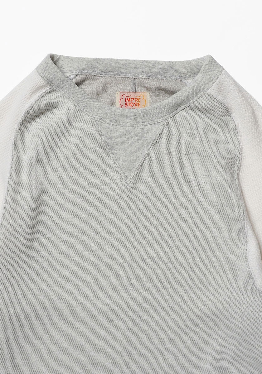 IMPRESTORE インプレストア Honeycomb Thermal Freedom L/S Tee [GRAY×WHITE]