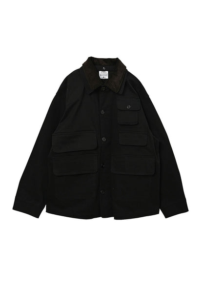 KELEN ケレン | LAYERED COLLAR HUNTING JACKET / ワークジャケット [BLACK]