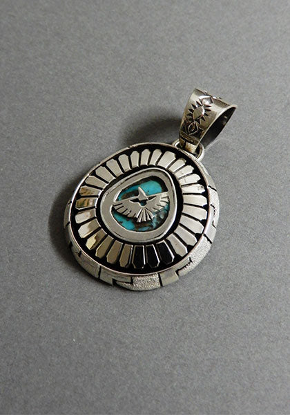 Indian Jewelry (インディアン ジュエリー) ナバホ ターコイズペンダントトップ  イーグル Herman Vandever / ハーマンバンデバー