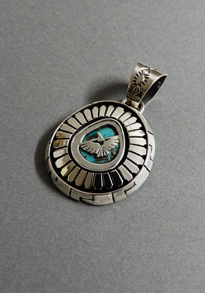 Indian Jewelry (インディアン ジュエリー) ナバホ ターコイズペンダントトップ  イーグル Herman Vandever / ハーマンバンデバー