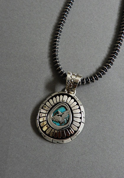 Indian Jewelry (インディアン ジュエリー) ナバホ ターコイズペンダントトップ  イーグル Herman Vandever / ハーマンバンデバー