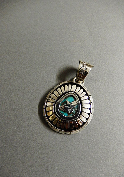 Indian Jewelry (インディアン ジュエリー) ナバホ ターコイズペンダントトップ  イーグル Herman Vandever / ハーマンバンデバー