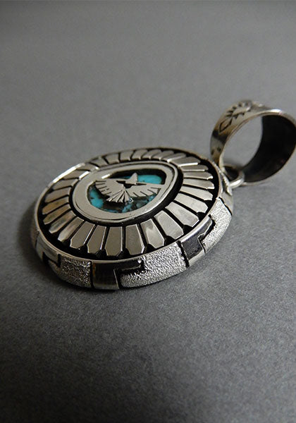 Indian Jewelry (インディアン ジュエリー) ナバホ ターコイズペンダントトップ  イーグル Herman Vandever / ハーマンバンデバー