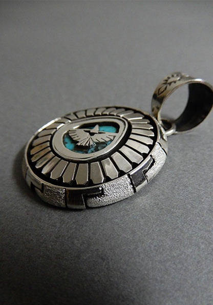 Indian Jewelry (インディアン ジュエリー) ナバホ ターコイズペンダントトップ  イーグル Herman Vandever / ハーマンバンデバー