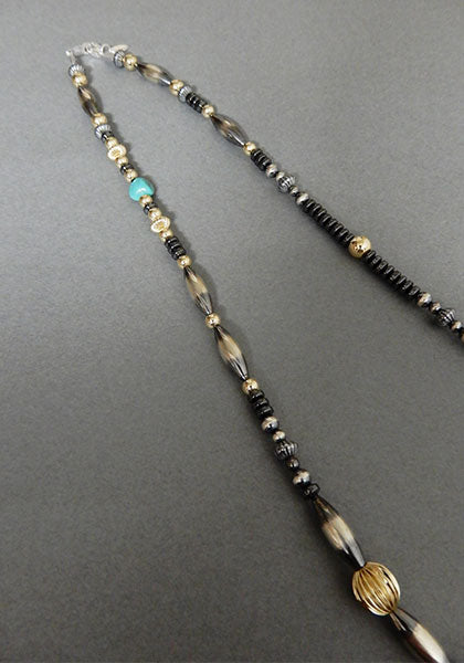 Nasngwam.×Bright "TAOS" ターコイズネックレス 48cm