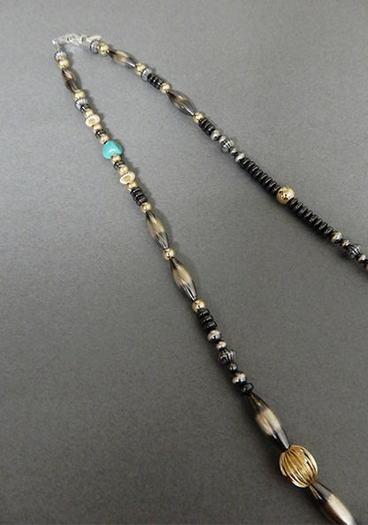 Nasngwam.×Bright "TAOS" ターコイズネックレス 48cm