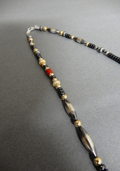 Nasngwam.×Bright "TAOS" 血赤サンゴネックレス 48cm