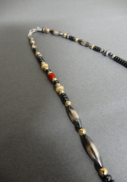 Nasngwam.×Bright "TAOS" 血赤サンゴネックレス 48cm