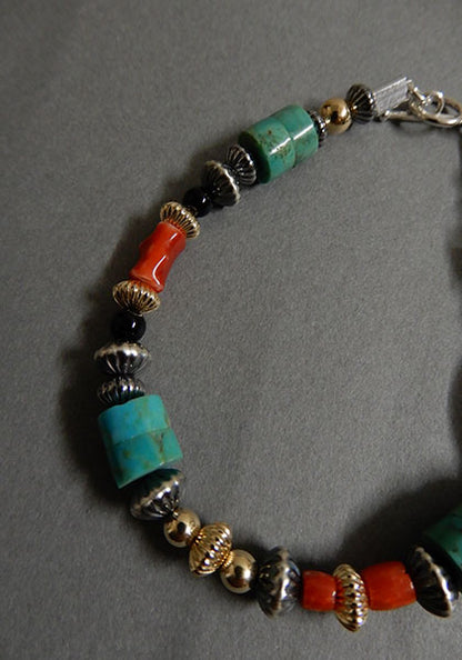 Nasngwam.×Bright Special bracelet Turquoise Mix 19cm