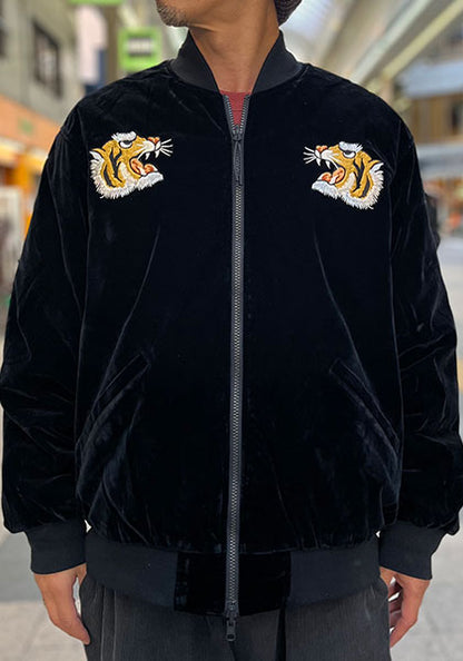 TAION 体温 ジャパンスペシャル リバーシブル スカジャン ダウンジャケット カラー : ブラック×ブラック