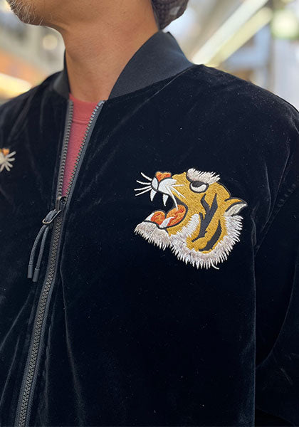 TAION 体温 ジャパンスペシャル リバーシブル スカジャン ダウンジャケット カラー : ブラック×ブラック