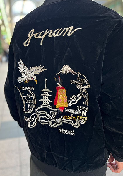 TAION 体温 ジャパンスペシャル リバーシブル スカジャン ダウンジャケット カラー : ブラック×ブラック