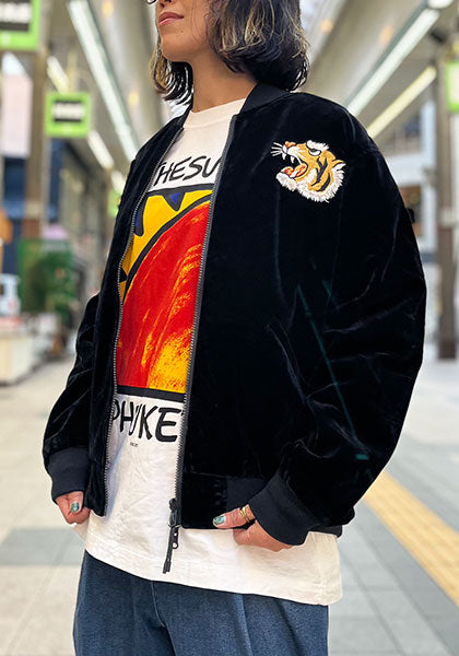 TAION 体温 ジャパンスペシャル リバーシブル スカジャン ダウンジャケット カラー : ブラック×ブラック