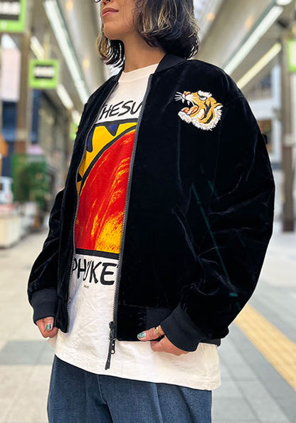 TAION 体温 ジャパンスペシャル リバーシブル スカジャン ダウンジャケット カラー : ブラック×ブラック