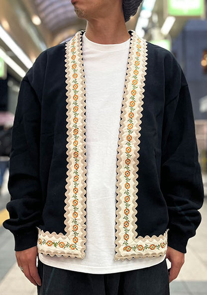 HAVE A GRATEFUL DAY ハブ ア グレイトフル デイ | NOBUTTON CARDIGAN カラー:BLACK