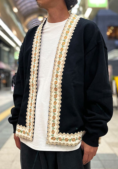 HAVE A GRATEFUL DAY ハブ ア グレイトフル デイ | NOBUTTON CARDIGAN カラー:BLACK