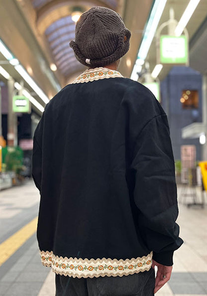 HAVE A GRATEFUL DAY ハブ ア グレイトフル デイ | NOBUTTON CARDIGAN カラー:BLACK