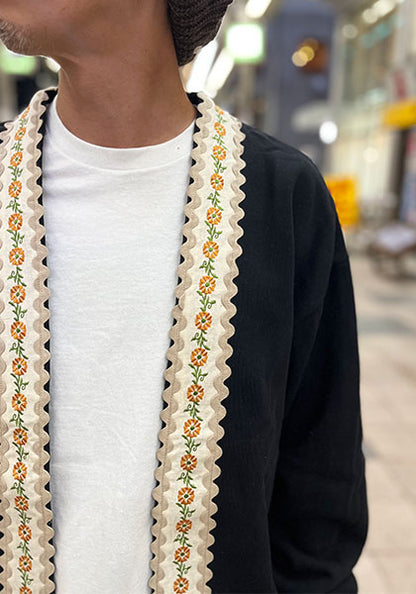 HAVE A GRATEFUL DAY ハブ ア グレイトフル デイ | NOBUTTON CARDIGAN カラー:BLACK