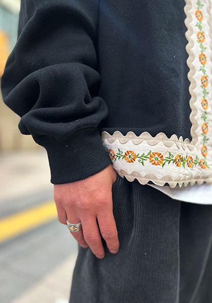 HAVE A GRATEFUL DAY ハブ ア グレイトフル デイ | NOBUTTON CARDIGAN カラー:BLACK