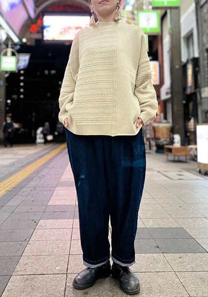 VOO ヴォー | TRICKY JQ KNIT / ニット カラー:CREAM