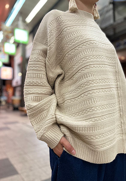 VOO ヴォー | TRICKY JQ KNIT / ニット カラー:CREAM