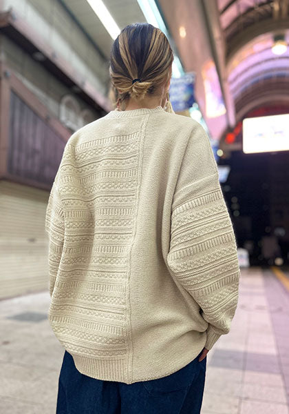 VOO ヴォー | TRICKY JQ KNIT / ニット カラー:CREAM