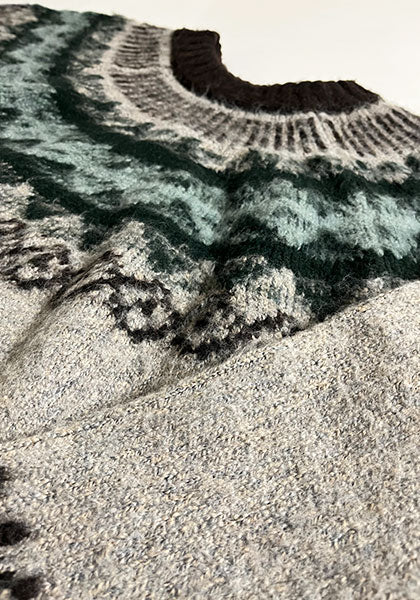 KELEN ケレン | BLURRED NORDIC CIRCLE KNIT カラー:MOKUBEIGE
