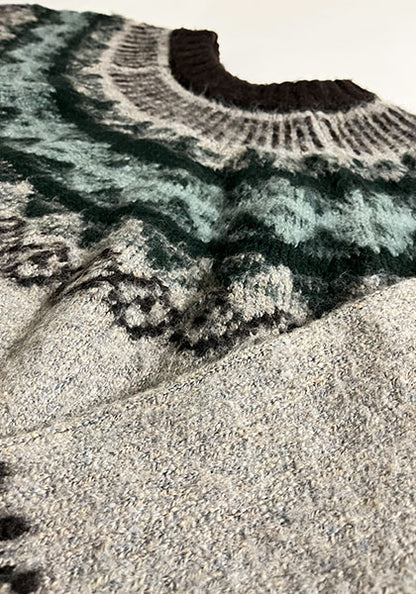 KELEN ケレン | BLURRED NORDIC CIRCLE KNIT カラー:MOKUBEIGE