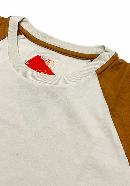 IMPRESTORE インプレストア RAGLAN SLEEVE T / ラグランスリーブT カラー:IVORY/WHISKYBROWN