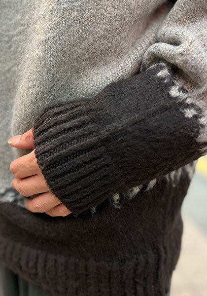 KELEN ケレン | BLURRED NORDIC CIRCLE KNIT カラー:MOKUBEIGE