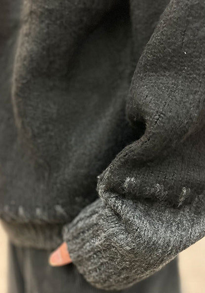 KELEN ケレン | BLURRED NORDIC CIRCLE KNIT カラー:CHARCOAL