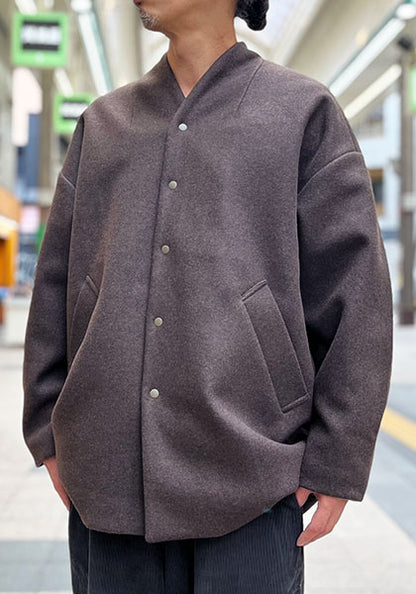 KELEN ケレン | NO COLLAR EGG JACKET カラー:BROWN