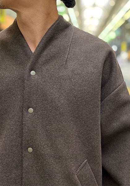 KELEN ケレン | NO COLLAR EGG JACKET カラー:BROWN
