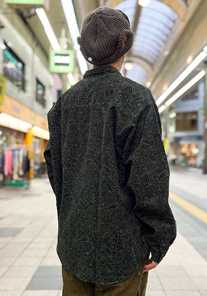 Nasngwam.(ナスングワム) | RAGE SHIRTS コーデュロイ ペイズリー柄シャツ カラー:BROWN